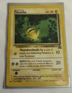 Pikachu #27 WotC Black Star Promo Vintage Pokemon TCG Card - Image 1