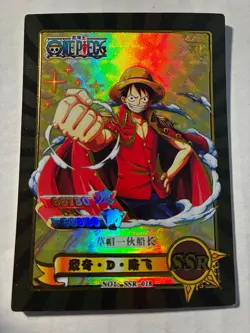 One Piece MONKEY D. LUFFY SSR 018 Premium Stock Anime Foil Textured Trading Card - Image 1