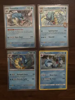 Pokemon TCG 4 Card Lot Gyarados Mixed - NM - Image 1