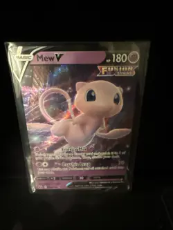 Pokemon Mew v TCG Fusion Strike Ultra Rare Holo Card 060/159 NM Condition - Image 3