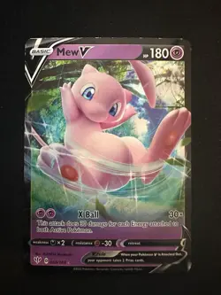 Mew V 69/189 SWSH03: Darkness Ablaze Ultra Rare Holo Pokemon TCG Card NM - Image 1
