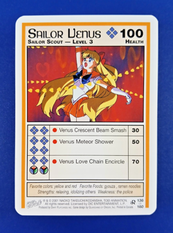 Sailor Venus lvl 3 #136 Rare - Premier Unlimited, Sailor Moon CCG card (2000) R - Image 1