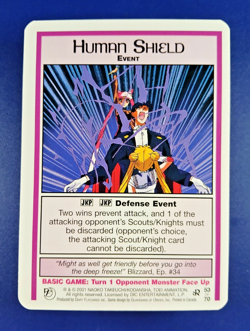 Human Shield #53 Rare - Past and Future, Sailor Moon CCG card (2001 Dart) & TCG - Image 1