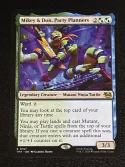 MTG Teenage Mutant Ninja Turtles Mikey & Don, Party Planners 0157 NM Rare - Image 1