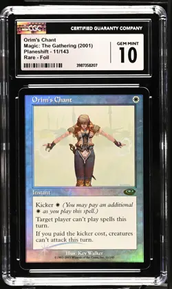 ORIM'S CHANT Planeshift Foil Rare CGC 10 MTG [Nostalgium] - Image 1