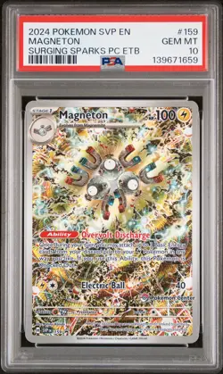 2024 POKEMON SVP EN-SV BLACK STAR PROMO #159 MAGNETON PSA 10 - Image 1