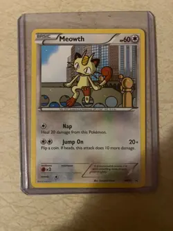 Meowth BW35 Pokemon card great condition - Image 1
