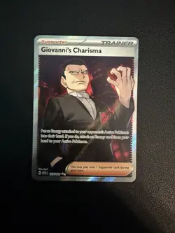 Pokemon TCG Giovanni's Charisma 197/165 Full Art Ultra Rare Card SV 151 - Image 1