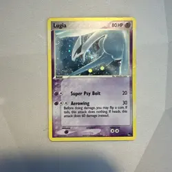 Pokemon TCG Lugia Pop Series 5 Holo Rare Card 2/17 MP Condition Scratches - Image 1