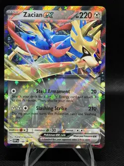 Pokemon Zacian EX Promo 198 SV Scarlet & Violet Holo Basic 220 HP English - Image 1