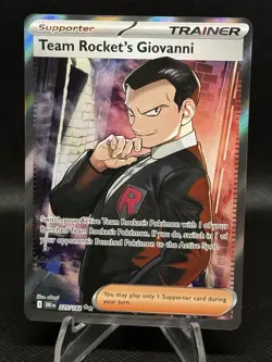 Pokemon Team Rocket's Giovanni 225/182 Sv10 Full Art Ultra Rare Holo English - Image 1