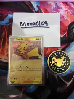 Pokemon TCG Pikachu 051/162 30th Anniversary Stamped 2026 Pokemon Day Promo - Image 1