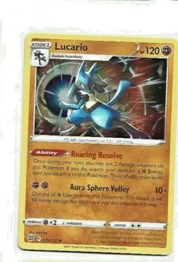 HOLOGRAM FOIL RARE Lucario Sword & Shield Brilliant Stars Pokemon TCG 079/172 - Image 1