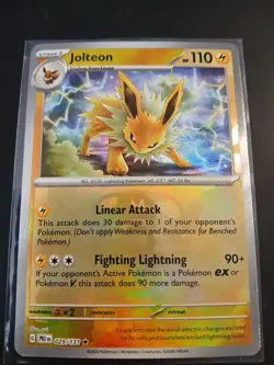 Pokemon Jolteon MASTER BALL Pattern 029/131 Prismatic Evolutions Reverse Holo - Image 1