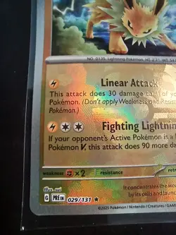 Pokemon Jolteon MASTER BALL Pattern 029/131 Prismatic Evolutions Reverse Holo - Image 4