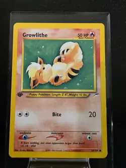 Pokemon TCG Growlithe 1st Edition Common Neo Destiny 68/105 NM - Image 1
