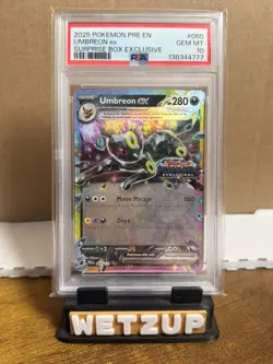 2025 Pokemon PRE EN Umbreon Ex Surprise Box Exclusive #060 PSA 10 💥 - Image 1