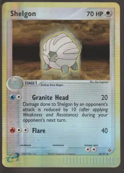 Shelgon 42/97 Reverse Holo EX Dragon Pokemon TCG - Image 1