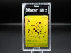 Pokemon Pikachu V Celebrations Ultra-Premium Coll. Full Art SWSH145 TAG 8.5 - Image 1