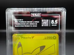 Pokemon Pikachu V Celebrations Ultra-Premium Coll. Full Art SWSH145 TAG 8.5 - Image 2