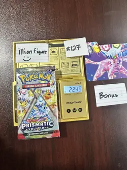 VERY HEAVY! GOD PACKUUU 22.45g Prismatic Evolutions Pokemon TCG Booster (SEALED) - Image 1