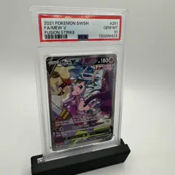 2021 Pokemon SWSH Fusion Strike 251/264 Mew V Full Art Alternate Art PSA 10 - Image 1