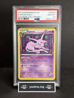 2013 Pokemon Black & White Promo Espeon-Holo #BW92 PSA 8.5 (POP 5) - Image 1