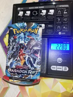 22.80g Extremely HEAVY - Pokemon TCG S&V Paradox Rift Booster Pack Sealed - Image 1