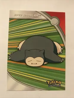 Pokemon Snorlax #143 HV14 Topps Blue Logo TV Animation Edition 2000 - Image 1