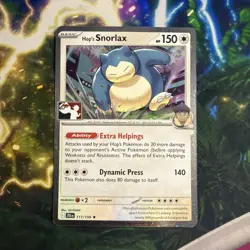 Hop's Snorlax 117/159 Holo Prize Pack Series 8 Promo Pokemon Play Stamp - Image 3