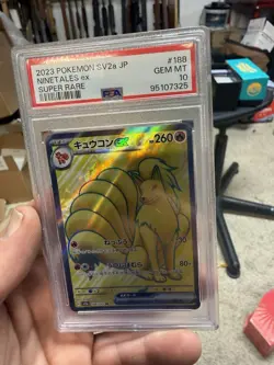 Pokemon PSA 10 Ninetales ex Super Rare Holo SV2a 188/165 Japanese 2023 - Image 1