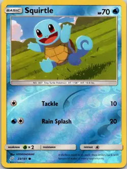Squirtle 23/181 Common Team Up Pokemon Reverse Holo Lightly Played - Image 1