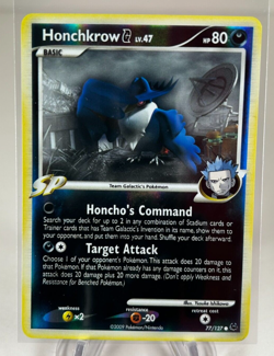Honckrow G 77/127 Reverse Holo Pokemon Platinum Base Set Gen 4 NM 2009 - Image 1