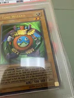 Yu-Gi-Oh! 2002 MRD-065 1st Edition Time Wizard PSA 10 Slight Faded Metal Raiders - Image 4