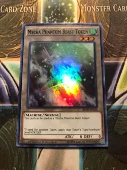 *** MECHA PHANTOM BEAST TOKEN *** (HARRILARD) OP09-EN026 SUPER RARE YUGIOH! - Image 1