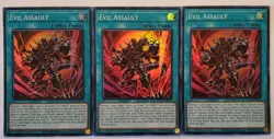 Yu-Gi-Oh! (3 X) Evil Assault SUDA-EN052 Supreme Darkness 1st Edition Near Mint - Image 1