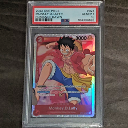 PSA 10 2022 ONE PIECE OP01 EN MONKEY D. LUFFY #024 GEM MINT SUPER RARE - Image 1