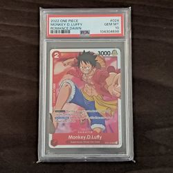 PSA 10 2022 ONE PIECE OP01 EN MONKEY D. LUFFY #024 GEM MINT SUPER RARE - Image 3