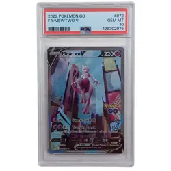 PSA 10 Mewtwo V 072/078 Pokemon GO Full Art Holo Graded Card - Image 1