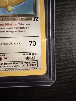 Pokemon Dark Dragonite 1st Edition Team rocket Rare Error Card #5/82 - Image 5
