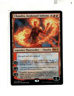 MTG SkeenAB Chandra Awakened Inferno PACK PROMO FOIL from M20. NM. - Image 1