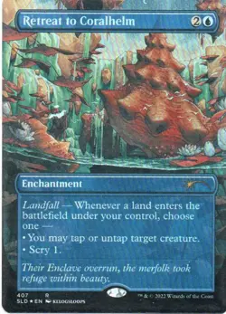 MTG: Secret Lair Drop Series: Foil Borderless Retreat to Coralhelm: LP Condition - Image 1