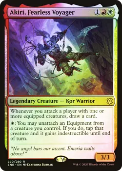 MTG FOIL Akiri, Fearless Voyager - Zendikar Rising #220 - Image 1