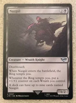 MTG Nazgul LTR NM U 337 Creature Wraith Knight Lord Of The Rings LOTR Magic - Image 1