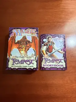 Magic the Gathering Tempest Starter Deck Box + Storybook (1997) - Vintage - Image 1