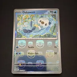 Pokemon Oshawott Holo Master Ball Pattern 021/086 SV: White Flare 70 HP TCG - Image 1