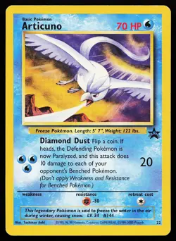 Articuno 22 WOTC Black Star Promo Pokemon Card - Image 1
