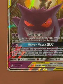 Pokemon TCG Gengar & Mimikyu GX Sm-Team Up Holo Ultra Rare 53/181 - Image 2