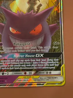 Pokemon TCG Gengar & Mimikyu GX Sm-Team Up Holo Ultra Rare 53/181 - Image 3