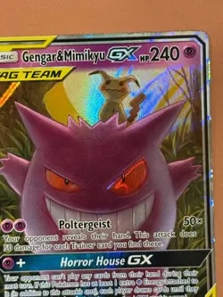 Pokemon TCG Gengar & Mimikyu GX Sm-Team Up Holo Ultra Rare 53/181 - Image 4